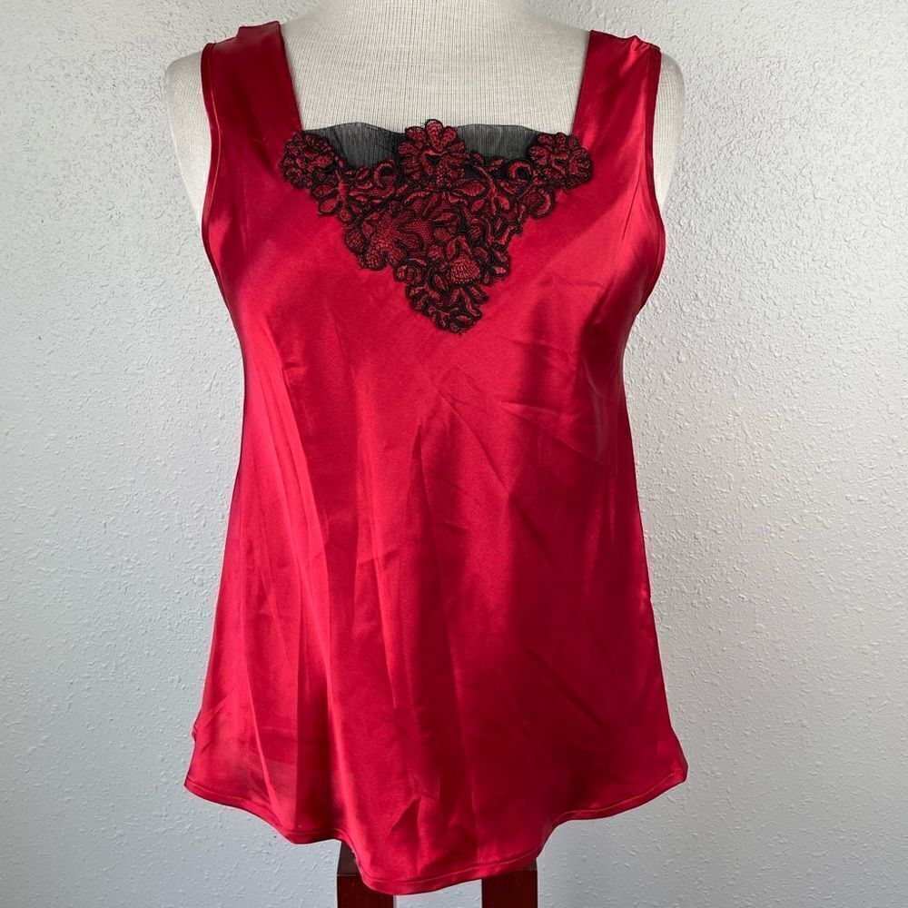 Cinema Etoile Red & Black Teddi Size M EUC